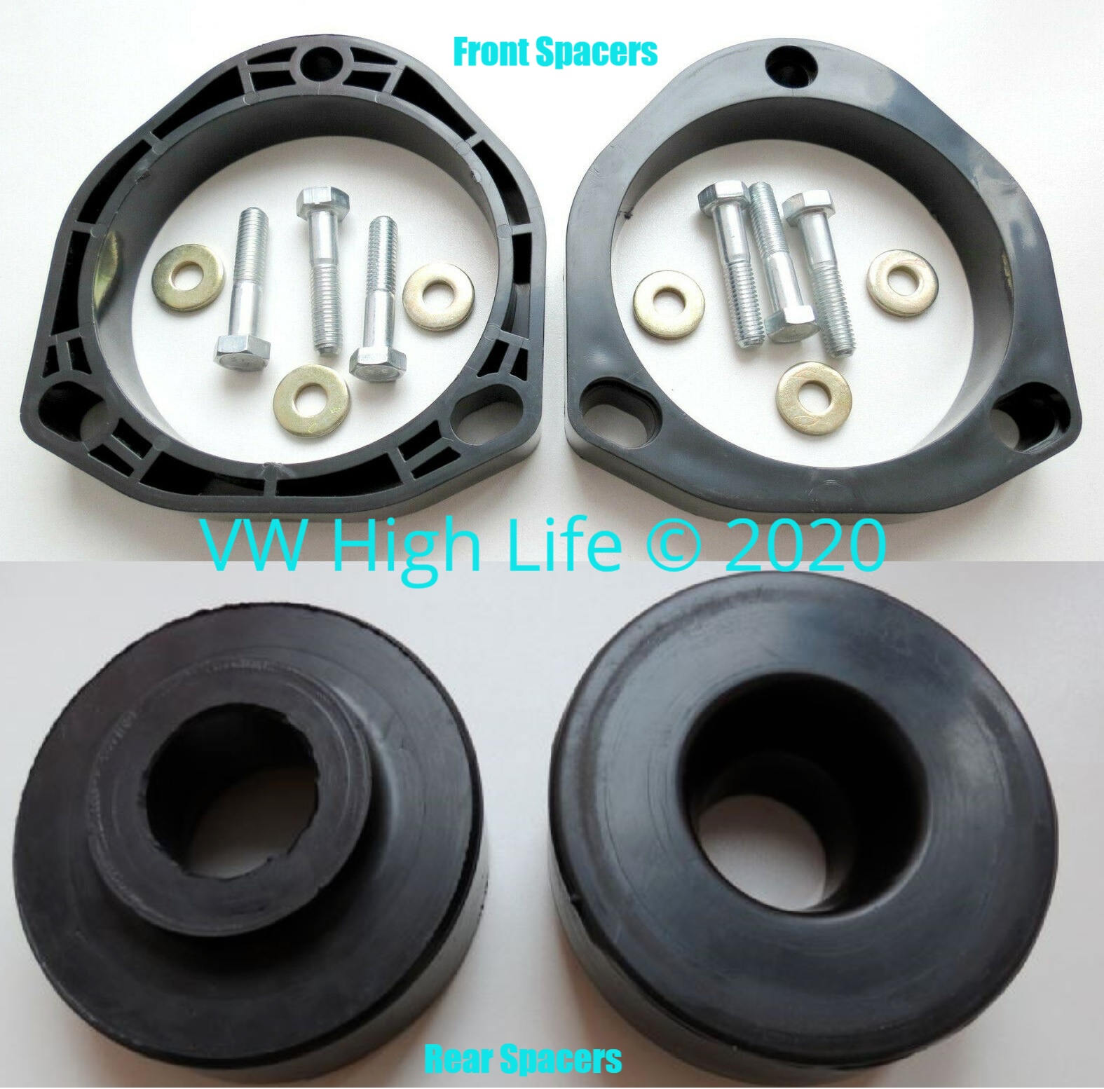 The Stage 1 and 2 Lift Kits use this custom made spacer kit imported from Europe.